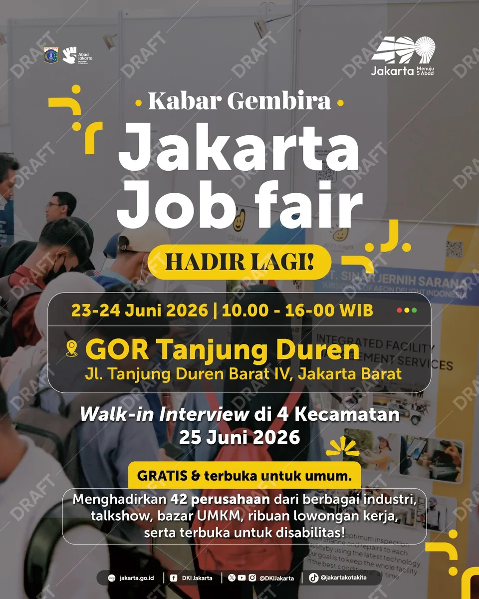 Job Fair Kabupaten Pacitan 2026 (Suku Dinas TKTE Wilayah Kabupaten Pacitan Barat) : 23-24 Juni 2026