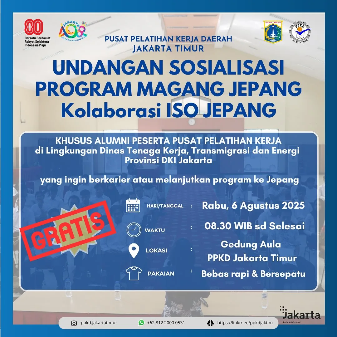 UNDANGAN SOSIALISASI PROGRAM MAGANG JEPANG – PPKD KABUPATEN PACITAN